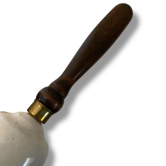 Vintage HOMCO Home Interiors Ceramic Bell With Wooden Handle - Picture 4 of 6
